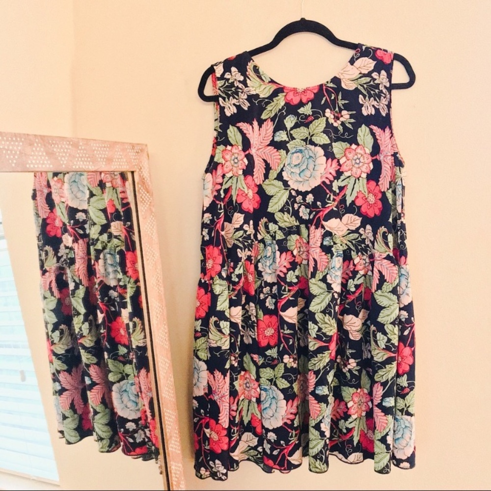 UMGEE FLORAL BOHO BOUNCY TUNIC DRESS SZ L